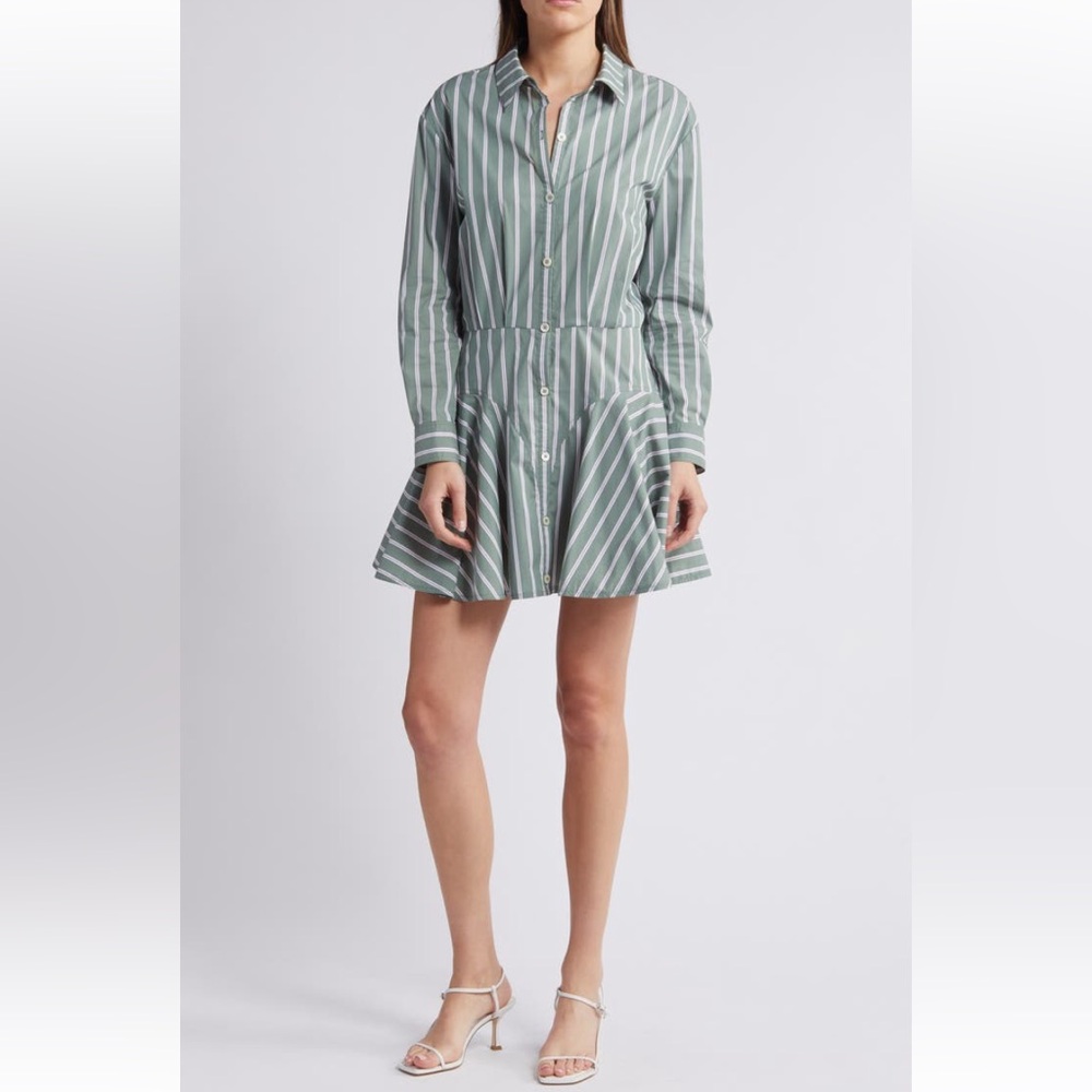 Saylor Naeem Stripe Long Sleeve Shirtdress